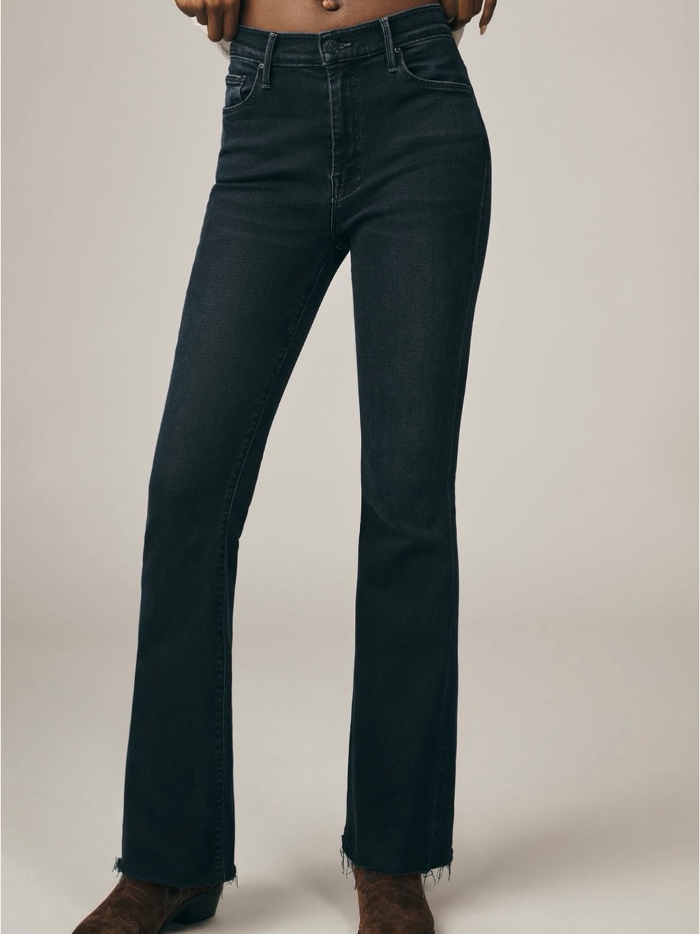 MOTHER The Weekender Fray High-Rise Flare Size 26 Great Condition